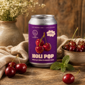 Holi Pop wiśnia z miętą - napój prebiotyczny (330 ml)