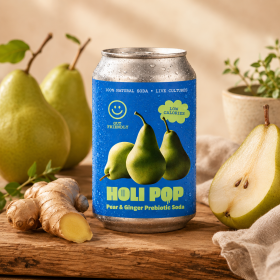 Holi Pop gruszka z imbirem - napój prebiotyczny (330 ml)