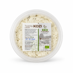 Kozi twarożek z Żelkowa z ziołami, ekologiczny (200 g) 