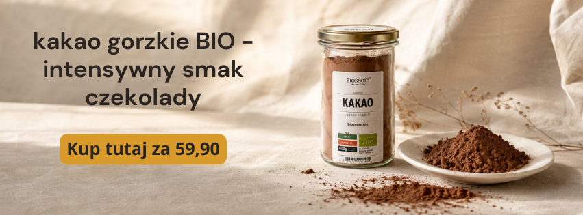 Kakao gorzkie odtłuszczone BIO - intensywny smak